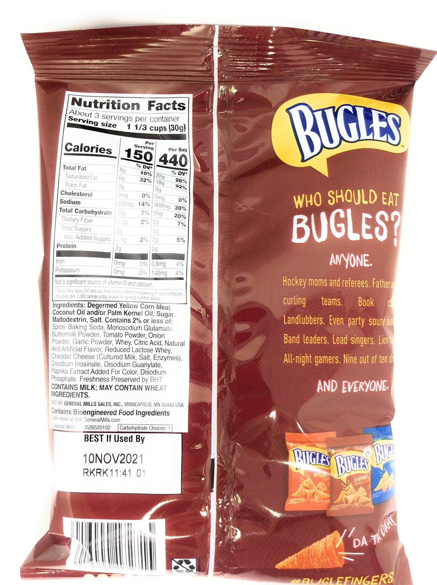 Bugles Chili Cheese Corn Snacks, 3 Oz. (Pack Of 6)