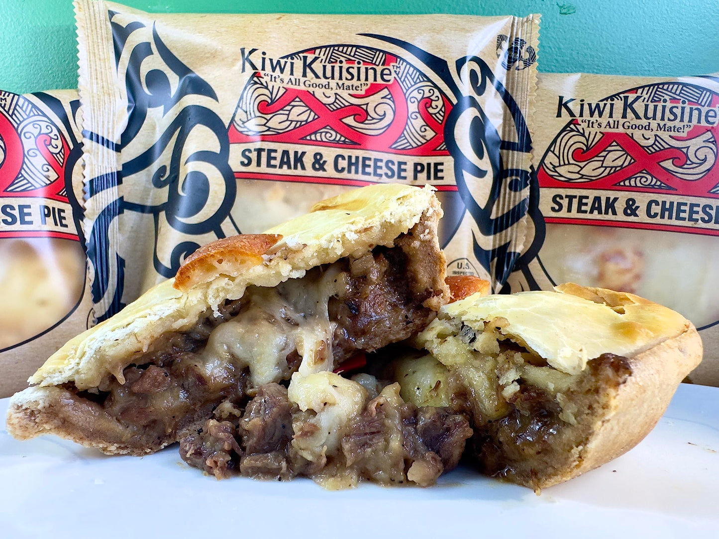 All Natural New Zealand Style Steak & Cheese Meat Pies - 1 Dozen