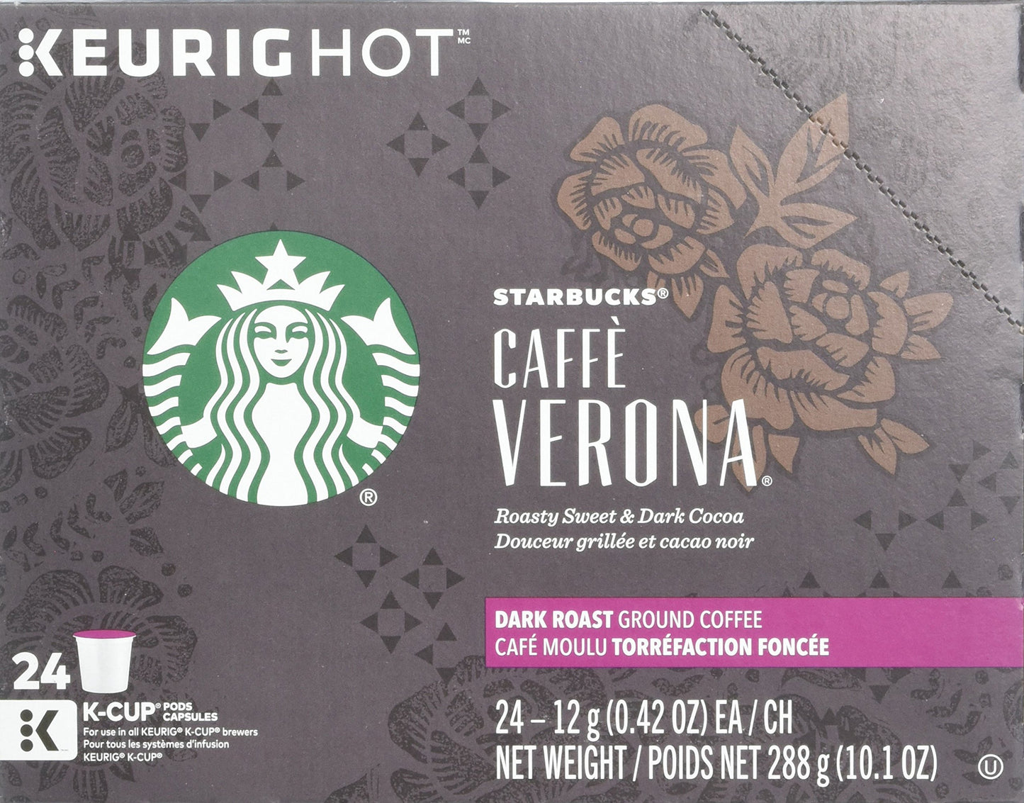 Starbucks Coffee K-Cup Pods, Caffe Verona, 32 Ct, Pack Of 3 (96 Pods Total)