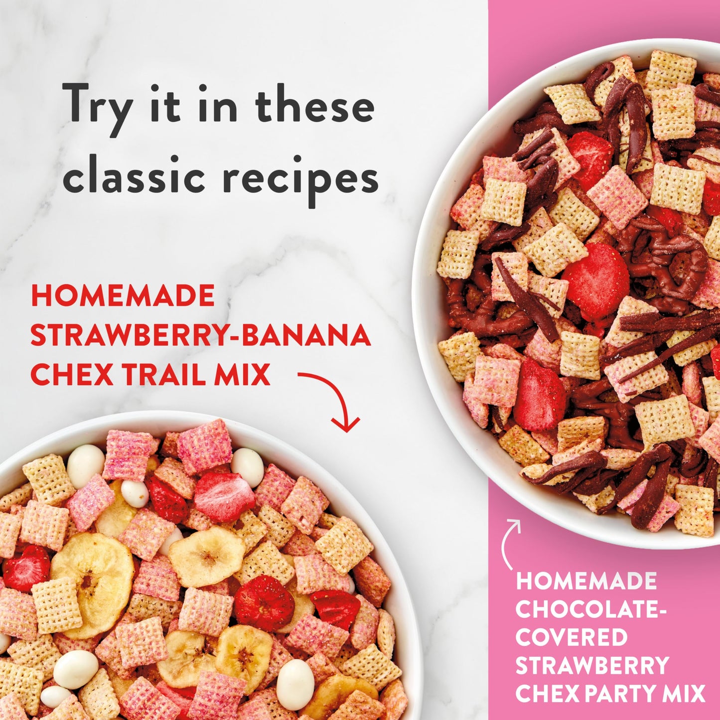 Strawberry Vanilla Chex Cereal, Gluten Free Breakfast Cereal, Made With Whole Grain, 12.4 Oz