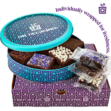 Chocolate Brownies Individually Wrapped | Fudge Brownie Assortment Gift Basket By On Occasion | Brownies Gift Baskets For Sympat