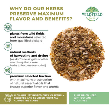 40 Mullen Tea Mullein Tea Leaf (Verb Scum L.) - 40 Count 1.5G Tea Bags Mullen Leaves Mullein Loose Leaf Tea Hoja De Gordolobo