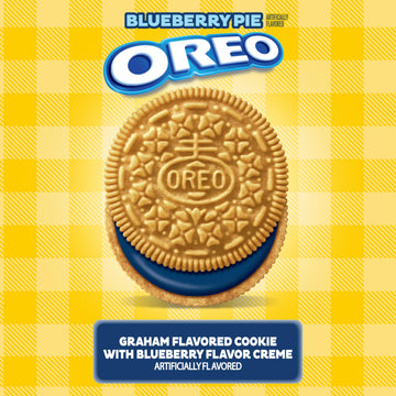 Oreo Blueberry Pie Sandwich Cookies, Limited Edition, 10.68 oz, Blue