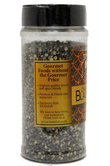 Black Pepper By Its Delish (Cracked, 7 Oz Medium Jar)