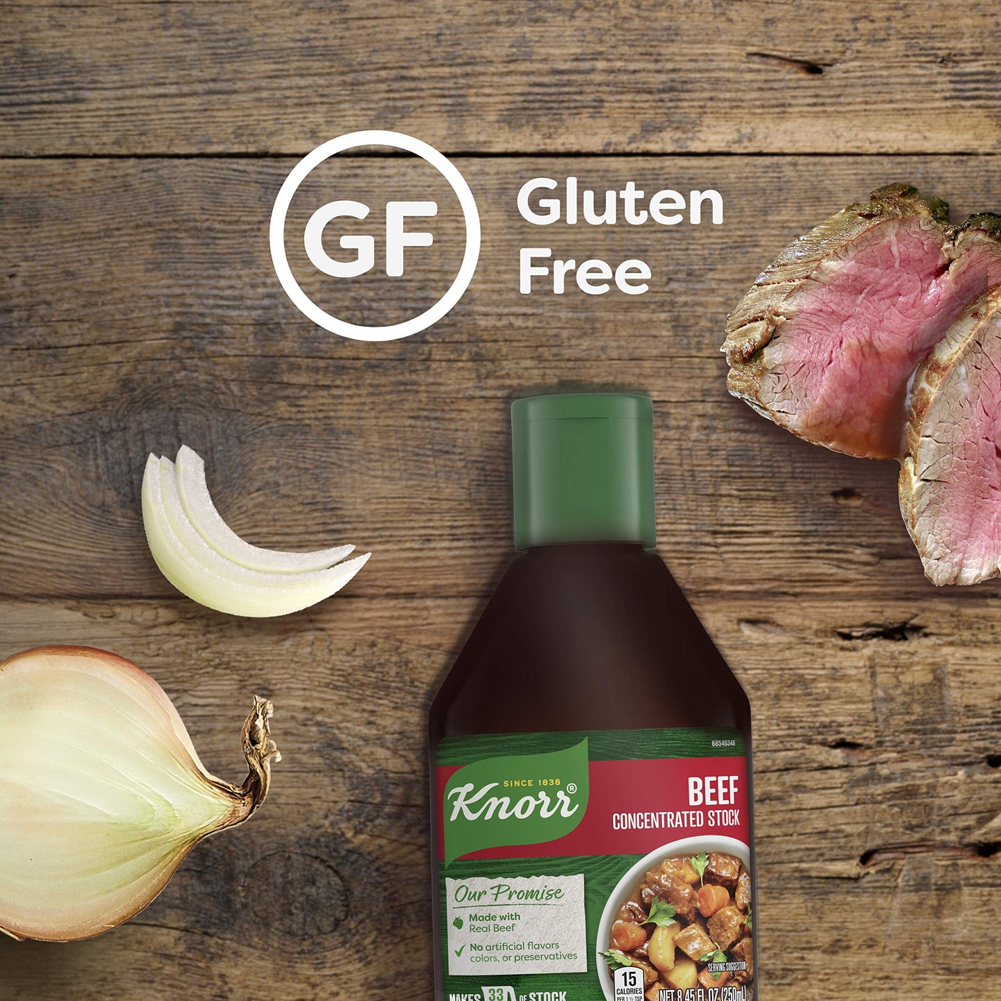 Knorr Concentrated Beef Stock, Gluten Free, No Artificial Flavors, 8.45 fl oz, Pack of 12