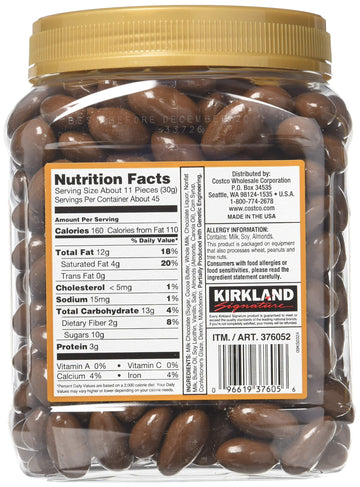 Kirkland Signature Milk Chocolate Roasted Almonds, 1 Pack