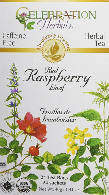 Celebration Herbals Red Raspberry Leaf Tea Organic 24 Bag, 0.02 Pound