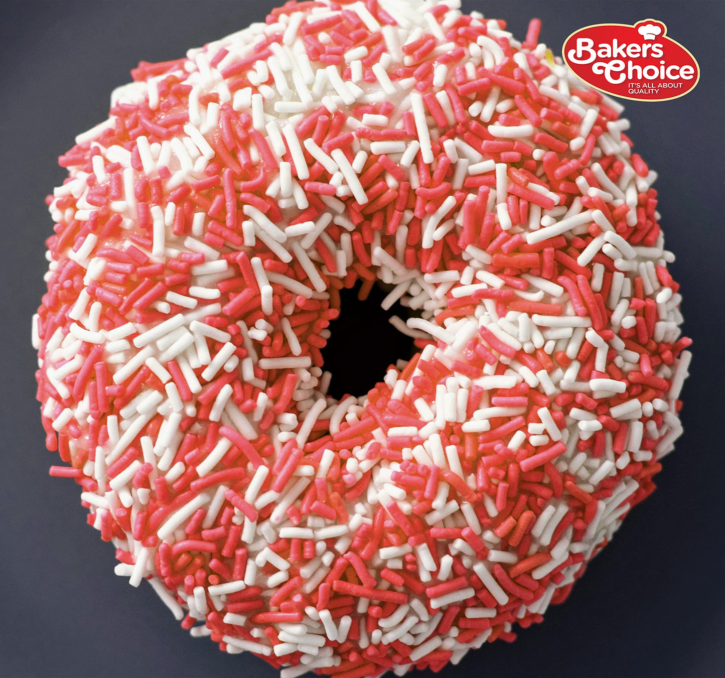 Bakers Choice Red Jimmies Sprinkles for Ice Cream Toppings, Dairy Free, Kosher, 2.8 oz.
