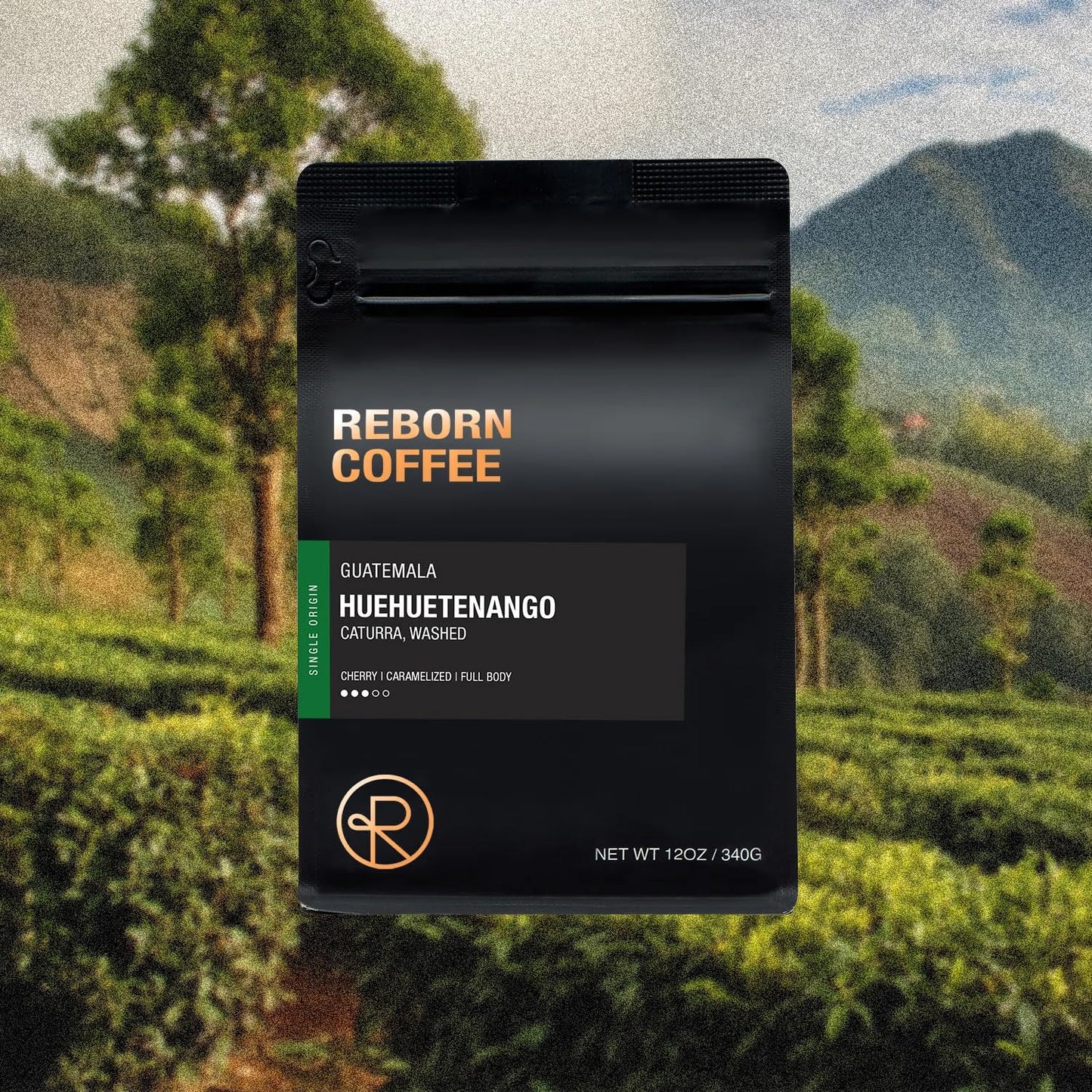 Reborn Coffee Specialty Whole Bean Coffee - Guatemala Huehuetenango - Medium Roast, Single Origin, 100% Arabica Beans - Bright A