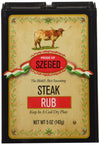 Pride Of Szeged Steak Rub Seasoning Spice Mix, Shaker And Pour Top For Steaks Burgers And Beef, 5Oz. Tin, 1-Count