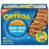 Ortega Mini Taco Slider Shells, Yellow Corn, 18 Shells (Pack of 6)