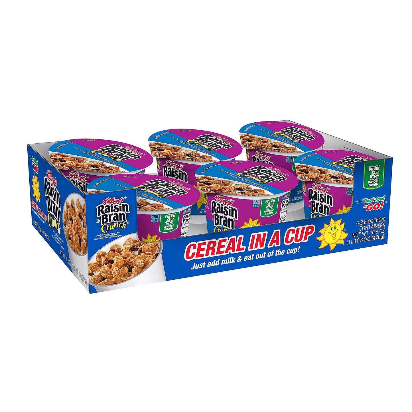 Kellogg'S Raisin Bran Crunch Cereal-In-A-Cup-2.8 Oz, 6 Ct