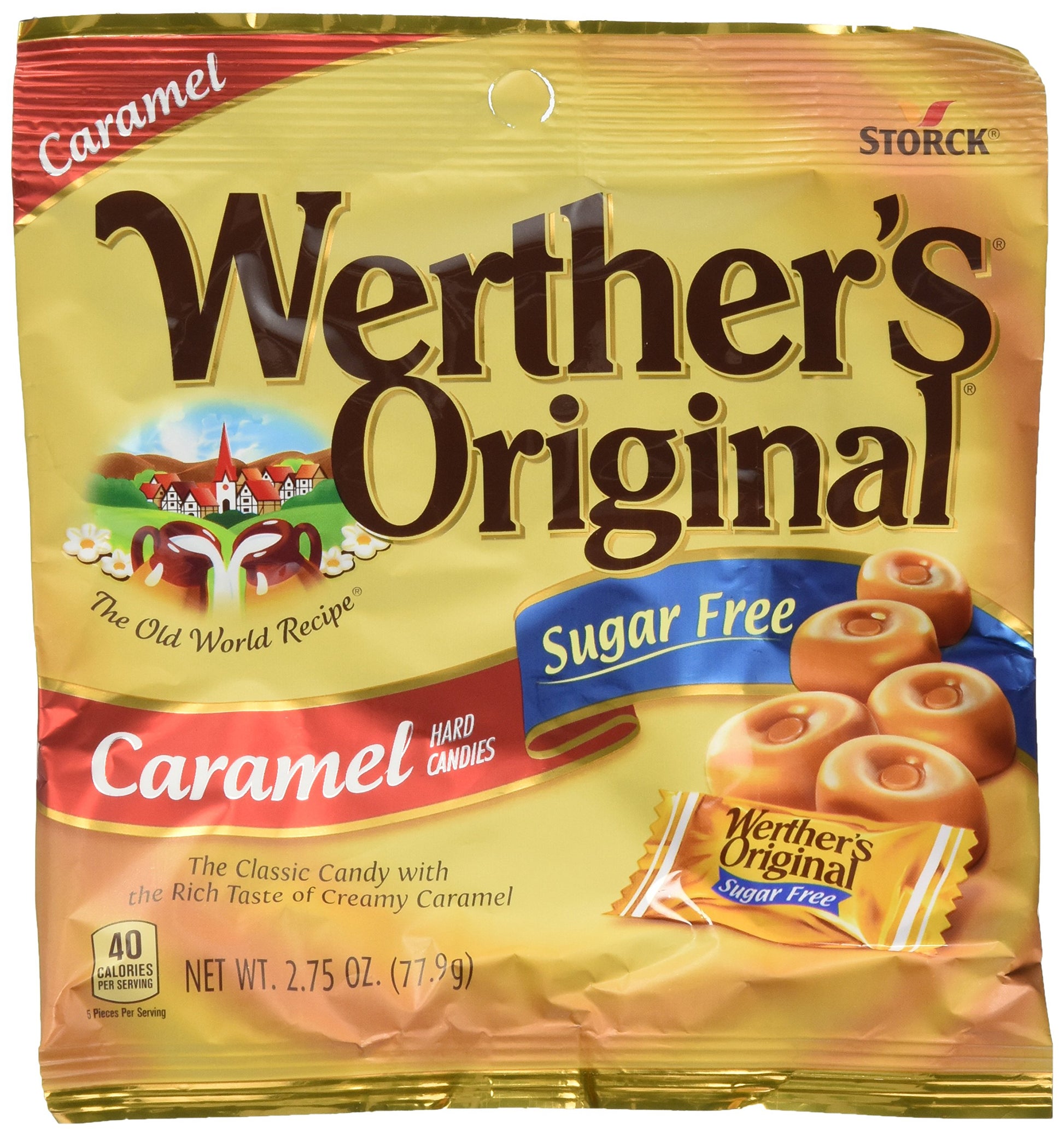 Werther'S, Caramel Sugar Free Hard Candy, Original, 2.75 Ounce (Pack Of 4), Multi