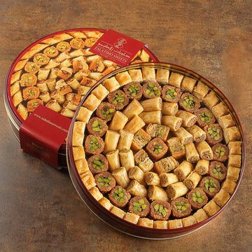 Zalatimo Sweets Since 1860 Cookies Gift Box, Assorted Shortbread Variety Pack, 100% Natural, 28.7 x 22.4 x 29.0 cm,