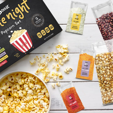 Popcorn Movie Night Supplies Popcorn Kernels Popcorn Seasoning 16 Pack, 5 Gourmet Popcorn Kernels, 5 Popcorn Seasoning Variety P
