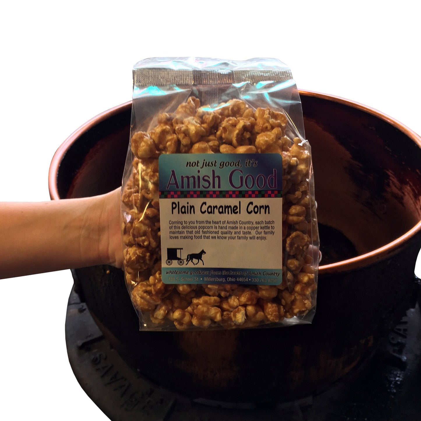 Amish Good Premium Caramel Popcorn Real Butter And Coconut Oil 2 Pack Has Two 10 Ounce Bags