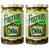 Fosters Pickled Okra in Jar, Original, 32oz, 2 Pack, Traditional Pickled Vegetables Recipe for over 40 years, Low Calorie Snack