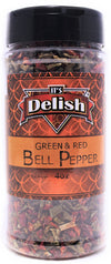 Dried Red And Green Bell Peppers Mix By It'S Delish, 3 Oz. Medium Jar