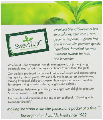 Sweetleaf Natural Stevia Sweetener, 35 Packets (Pack Of 4)
