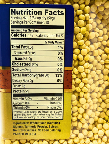 Golden Crown Premium Turmeric Couscous - 32 Oz (2Lb), Premium Quality Non Gmo Project Verified, Having No Cholesterol Vegan + Na