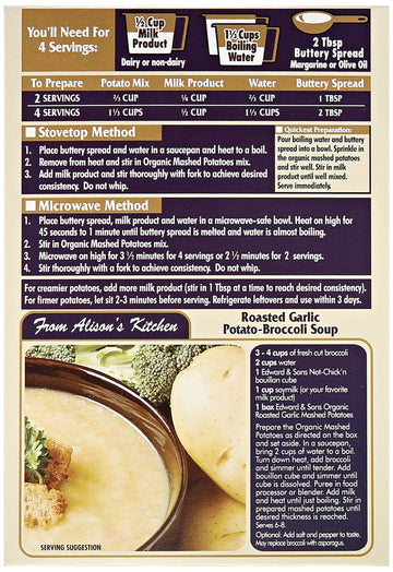Edward & Sons Organic Garlic Mashed Potatoes, 3.5 Oz