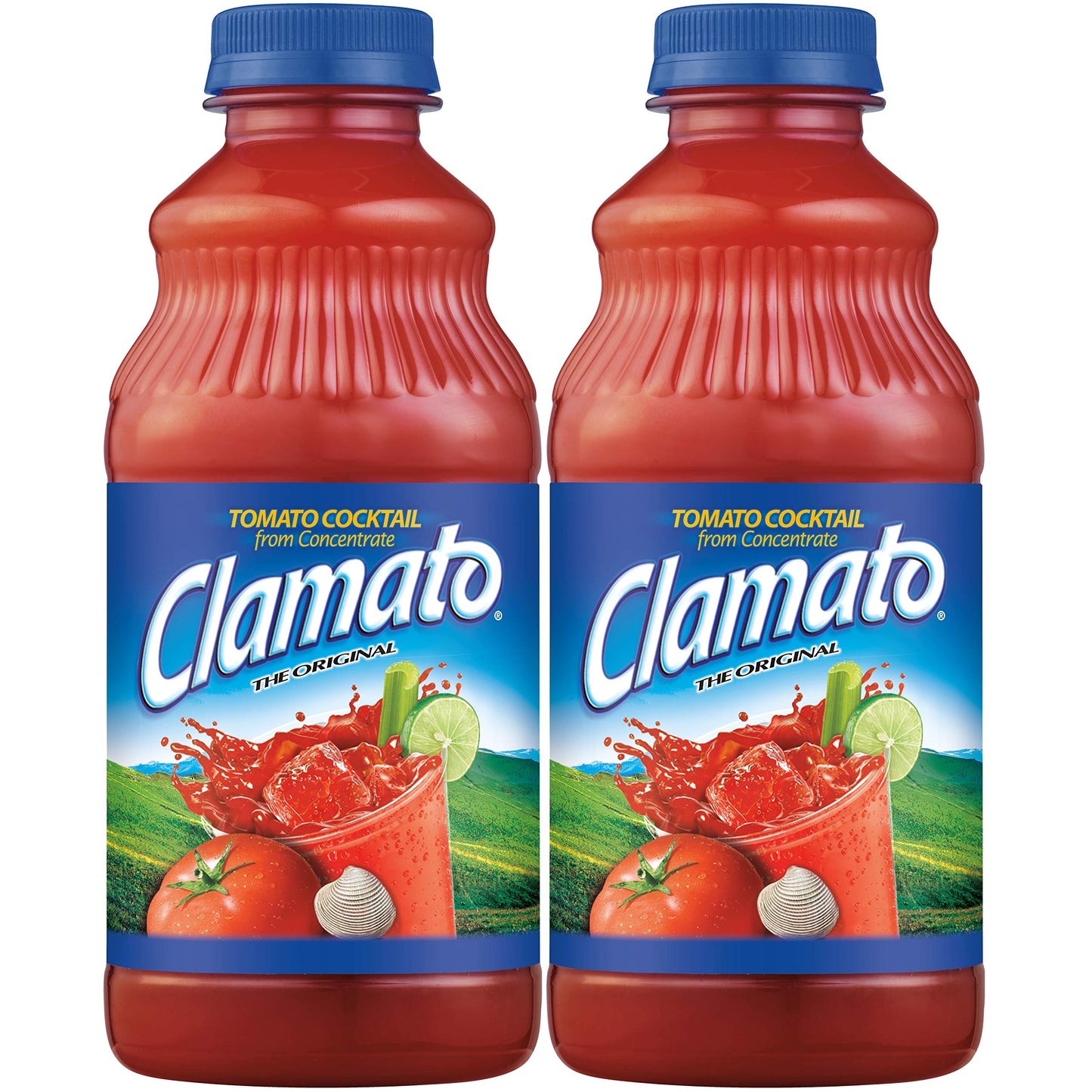 Clamato Tomato Mixed Flavor Oriflavor Blendal 32Oz Bottle (Pack Of 2 Total Of 64 Fl Oz) - Bundle - C4