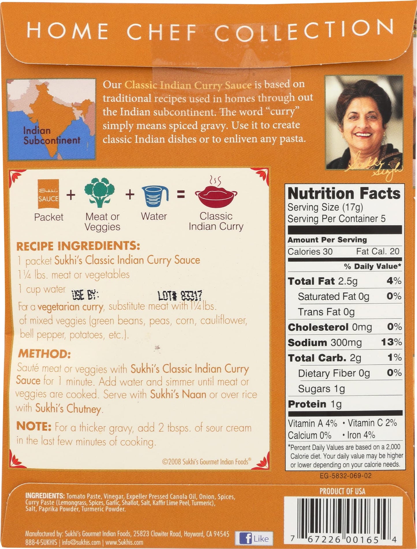 Sukhi'S, Paste Curry Madras, 3 Ounce