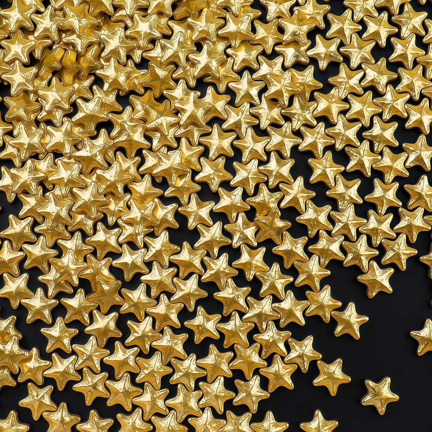 Gold Star Sprinkles Edible Candy Stars For Cake Decorating Cupcakes Cookies & Desserts 4.6Oz Shiny Metallic Gold Sprinkles For Christmas Graduation Birthday Holiday Baking