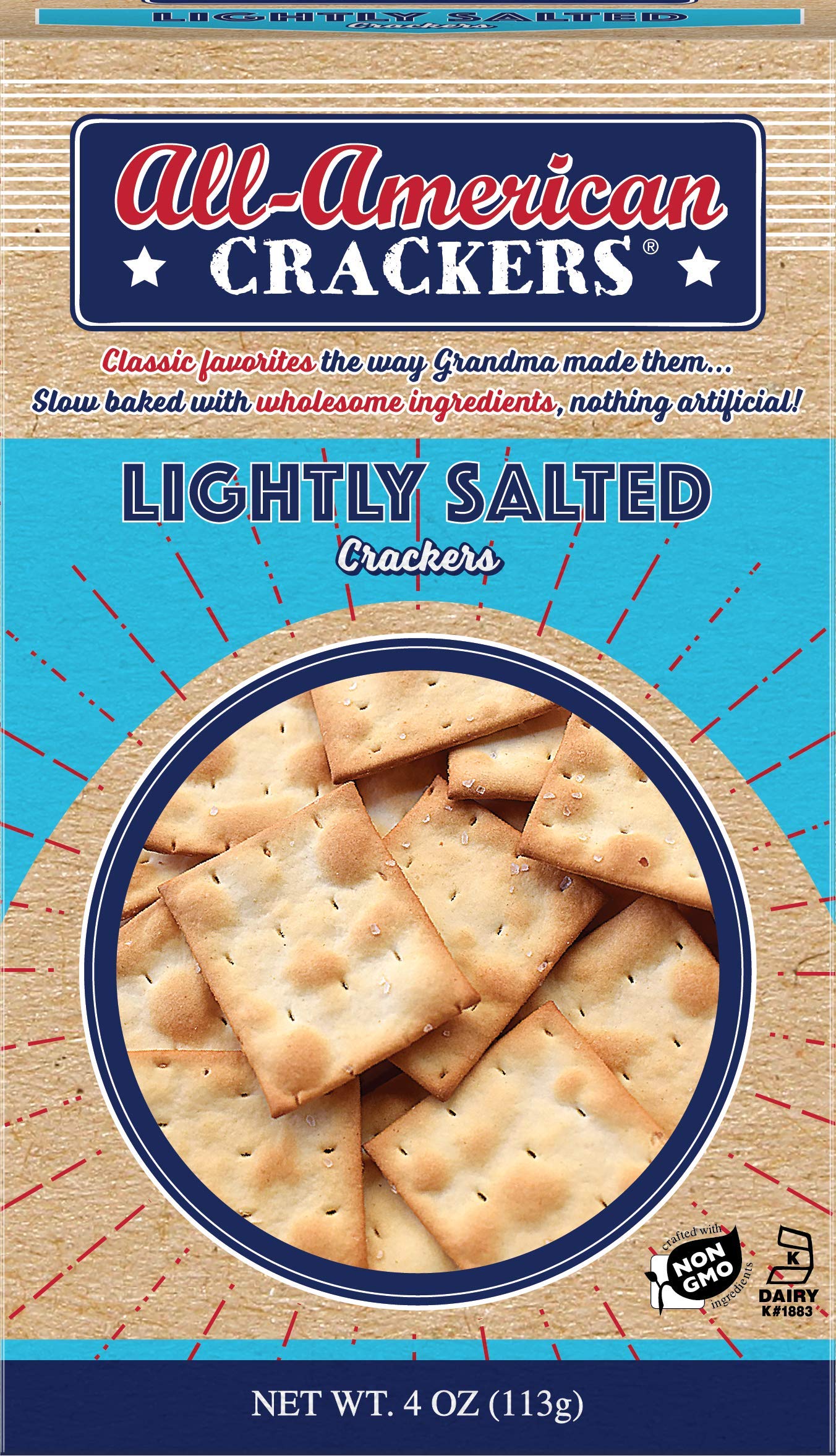 Partners All-American Crackers, Lightly Salted, 4 Ounce (Pack Of 6)