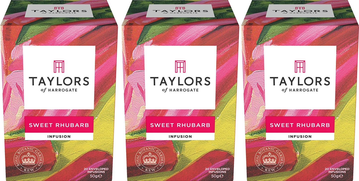 Taylors Of Harrogate Sweet Rhubarb Infusion, 20 Teabags (Pack Of 6)