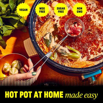 FLYBYJING Fire Hot Pot Soup Base, Spicy Sichuan Hot Pot at Home, Packed with Umami Flavor, No MSG, Vegan and Sugar Free, Perfect