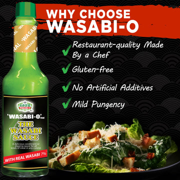 Wasabi O - Authentic Japanese Wasabi Sauce 62G & Wasabi Paste 43G Made With Fresh Real Wasabi - Japanese Organic Real & Fresh Ho