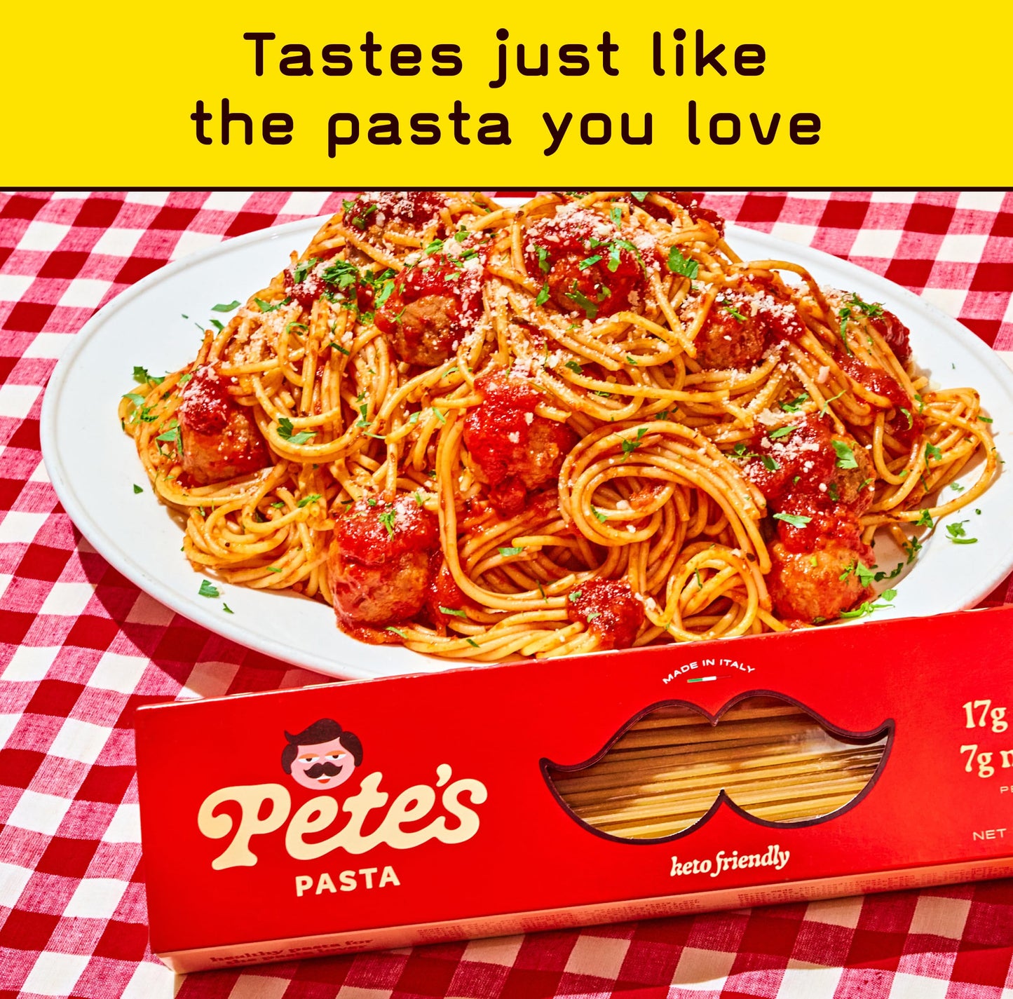 Petes Pasta 3 Pack Spaghetti Noodles Pasta 8Oz - 7G Low Carb Pasta - 17G High Protein Pasta, Authentic Italian Keto Pasta Noodle