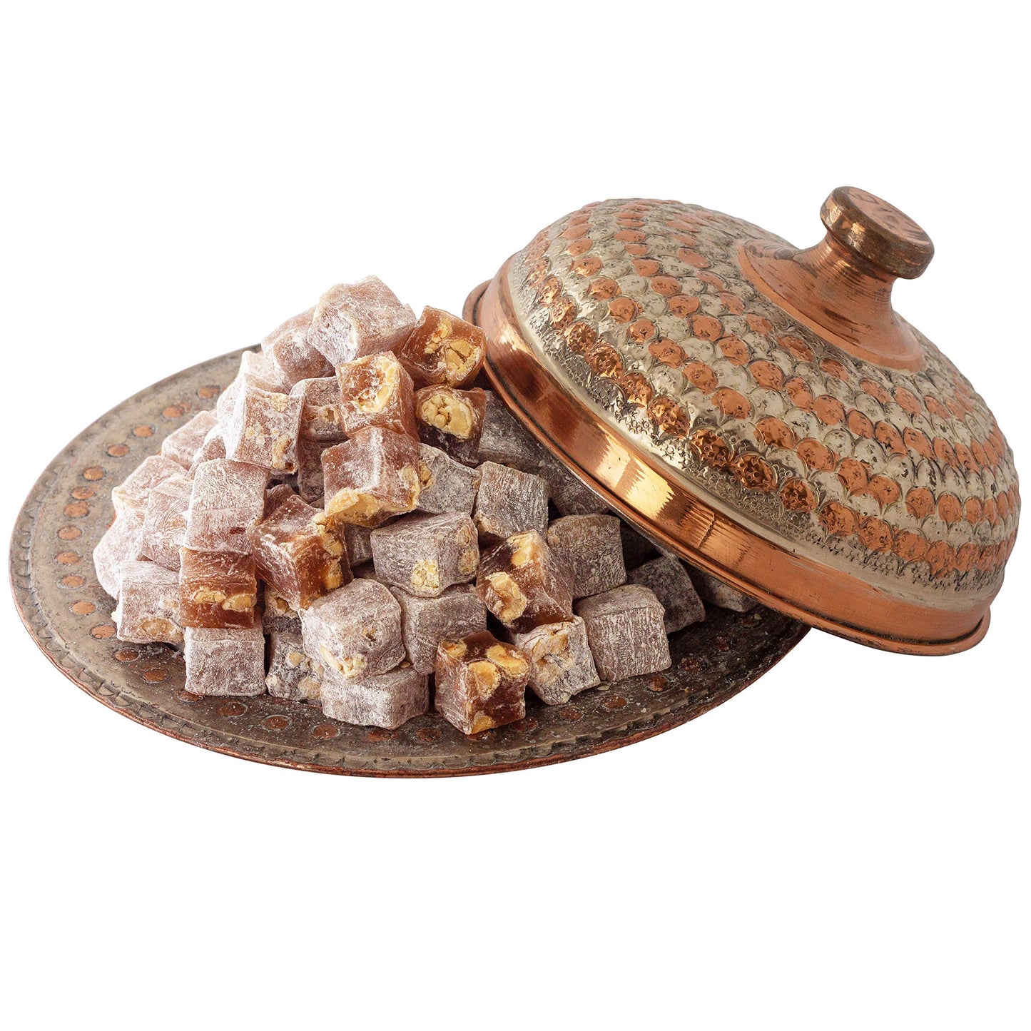 Cerez Pazari Turkish Delight Hazelnut Candy Gourmet Premium Vegan Sweets Small Gift Box 7.4Oz | Luxury Traditional Soft Confecti