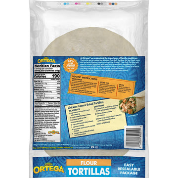 Ortega Flour Tortillas, 12 Tortillas