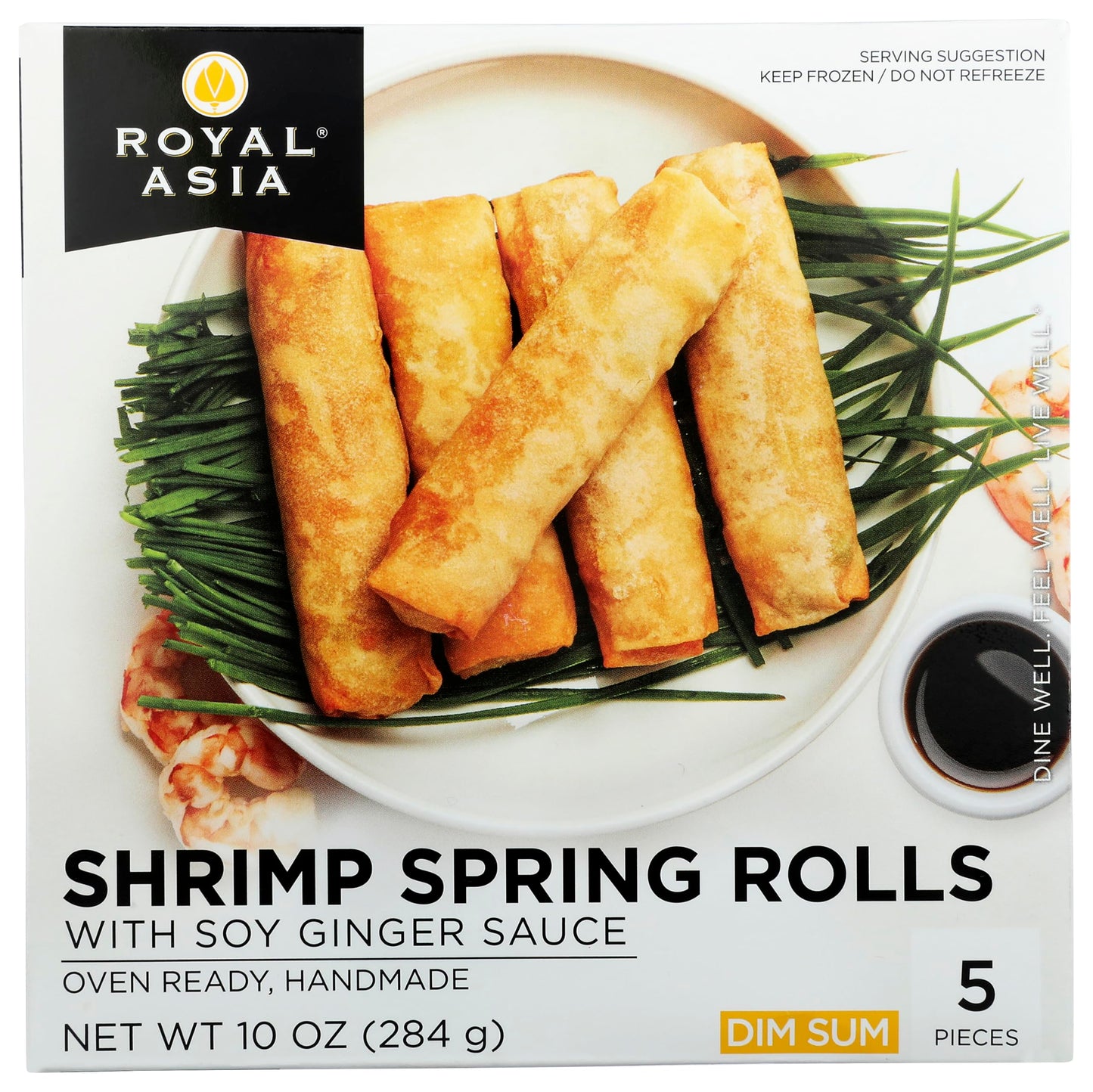 Royal Asia, Shrimp Spring Rolls Ginger Soy Sauce, 10 Ounce