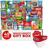 Zisbers Snack Box Care Package - Large Variety Snacks, Candy & Treats for College, Adults & Kids - 45 Pack