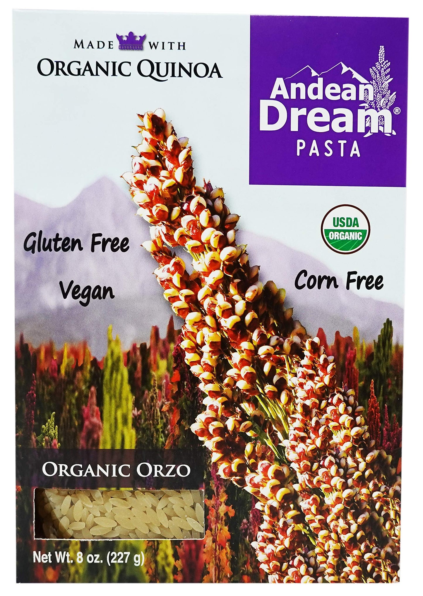 Andean Dream Organic Orzo Quinoa Pasta, 8 Ounce - 12 Per Case.12