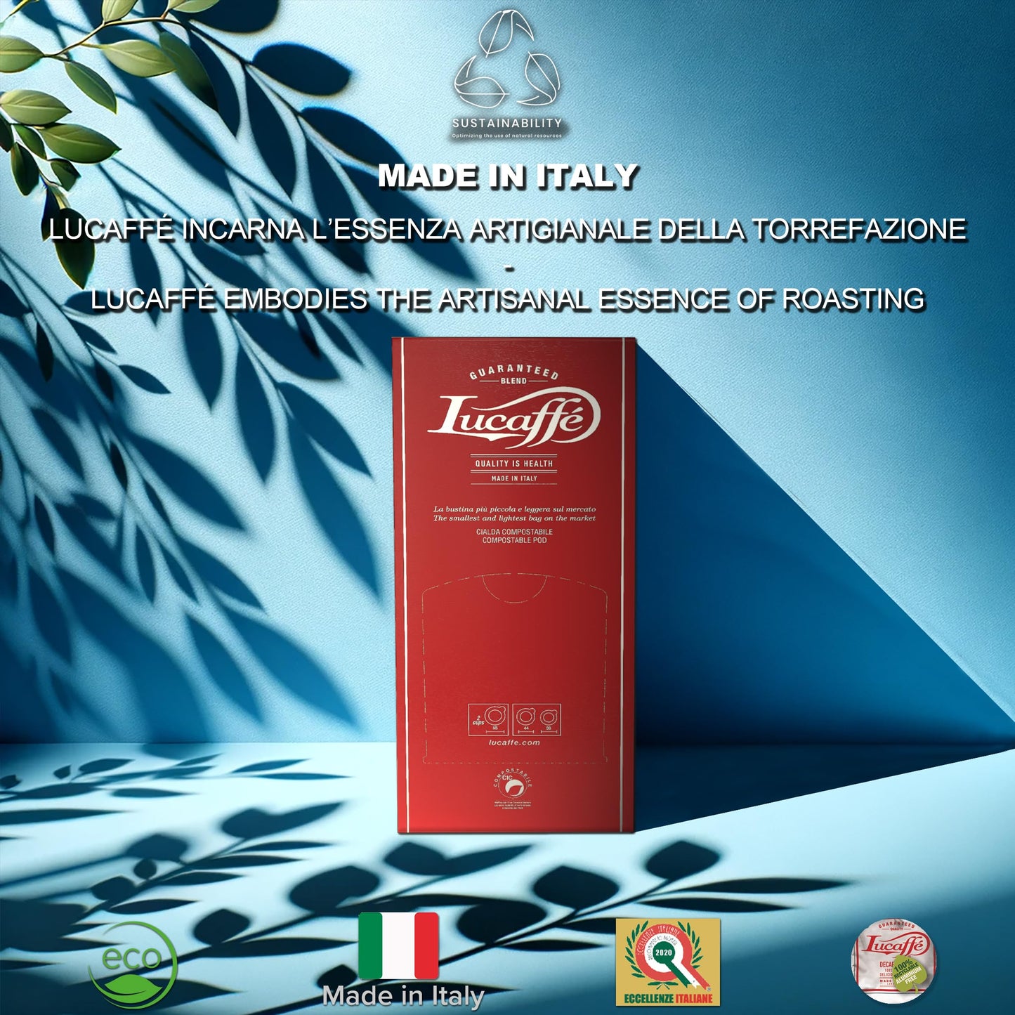 Lucaffe Decaf 100% Arabica Ese 150 Espresso Pods