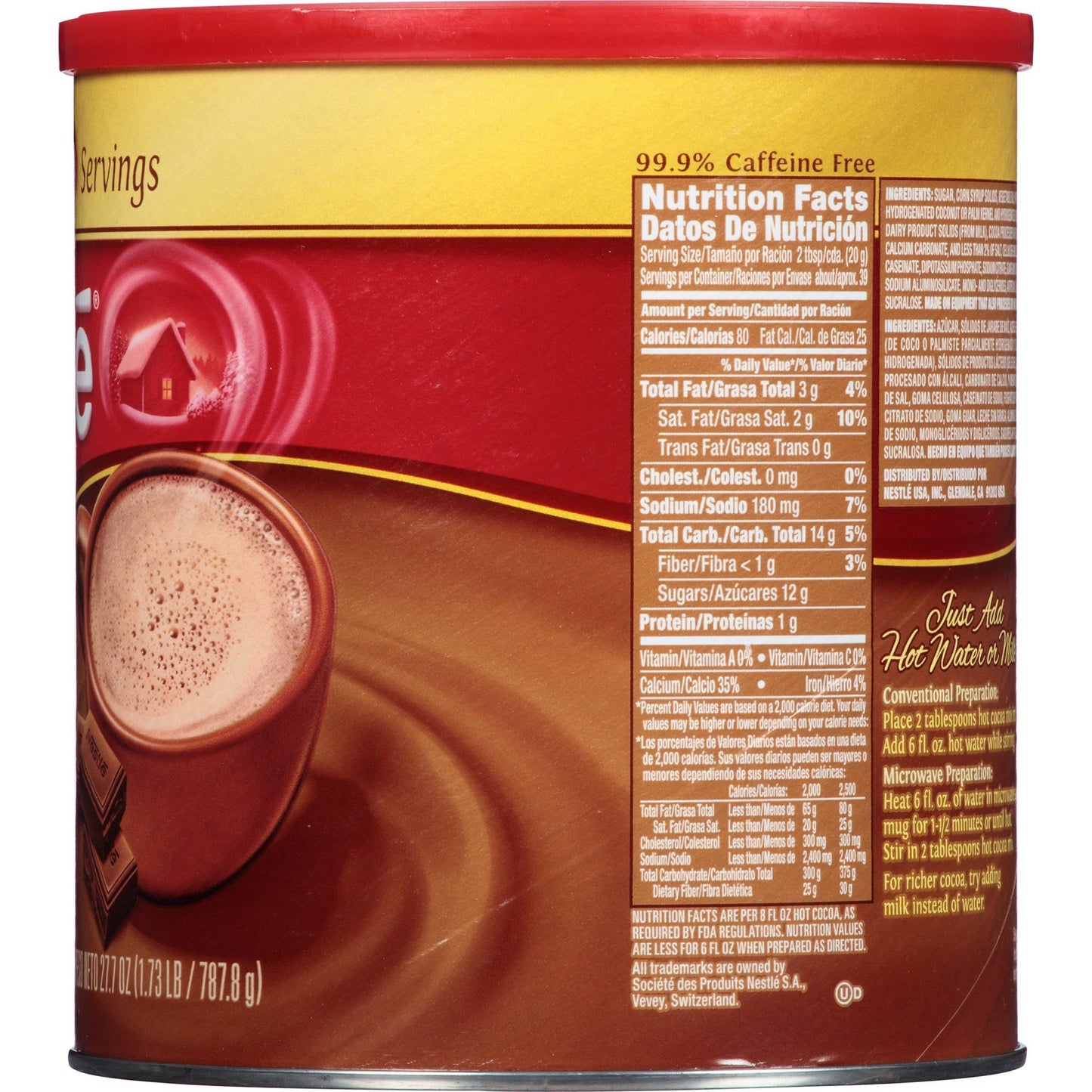 Nestle Hot Cocoa Mix, Rich Milk Chocolate Flavor, 27.7 Ounce Canister