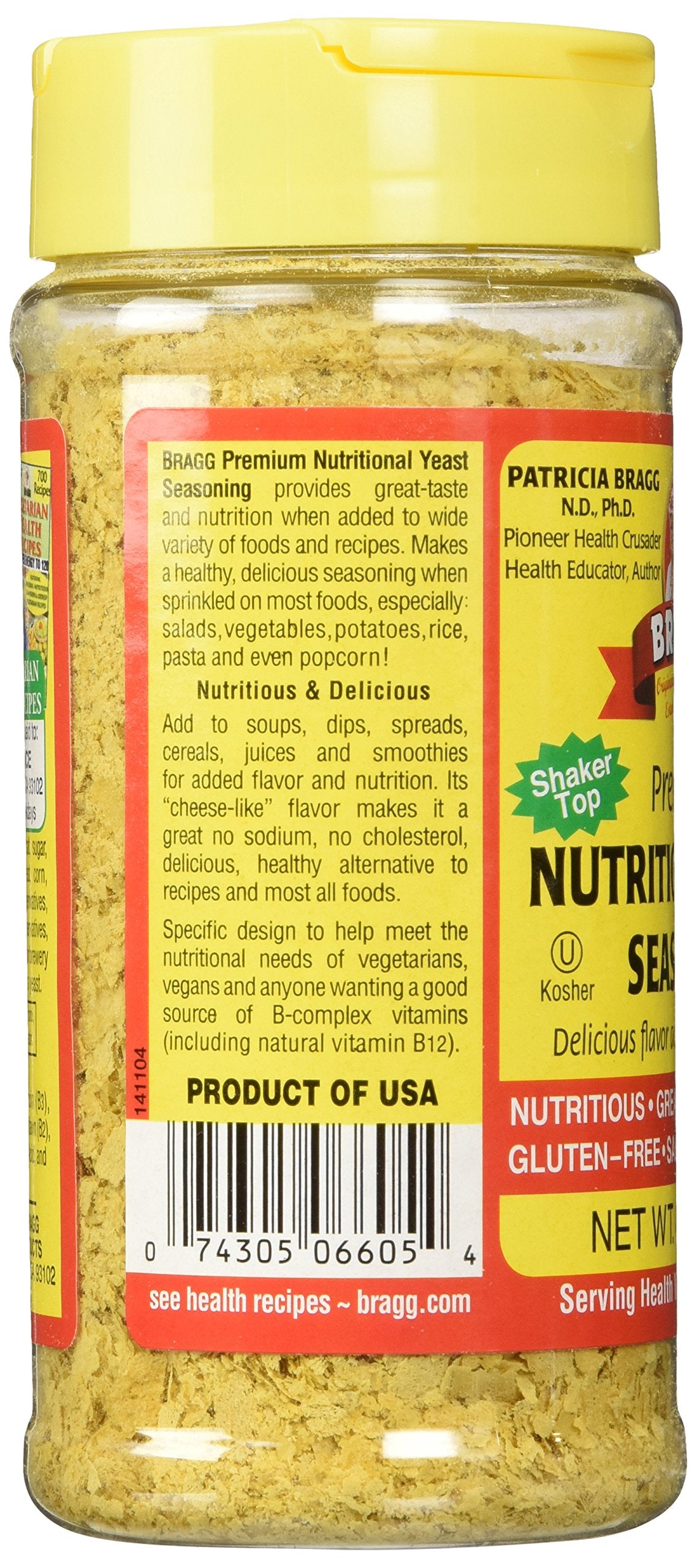 Bragg Nutritional Yeast Seasoning, 4.5 Oz (Pack Of 3)
