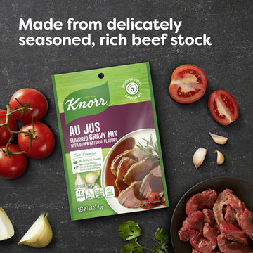 Knorr Gravy Mix For Delicious Easy Meals And Side Dishes Au Jus No Artificial Flavors, No Added Msg, 0.6 Ounce (Pack Of 24)