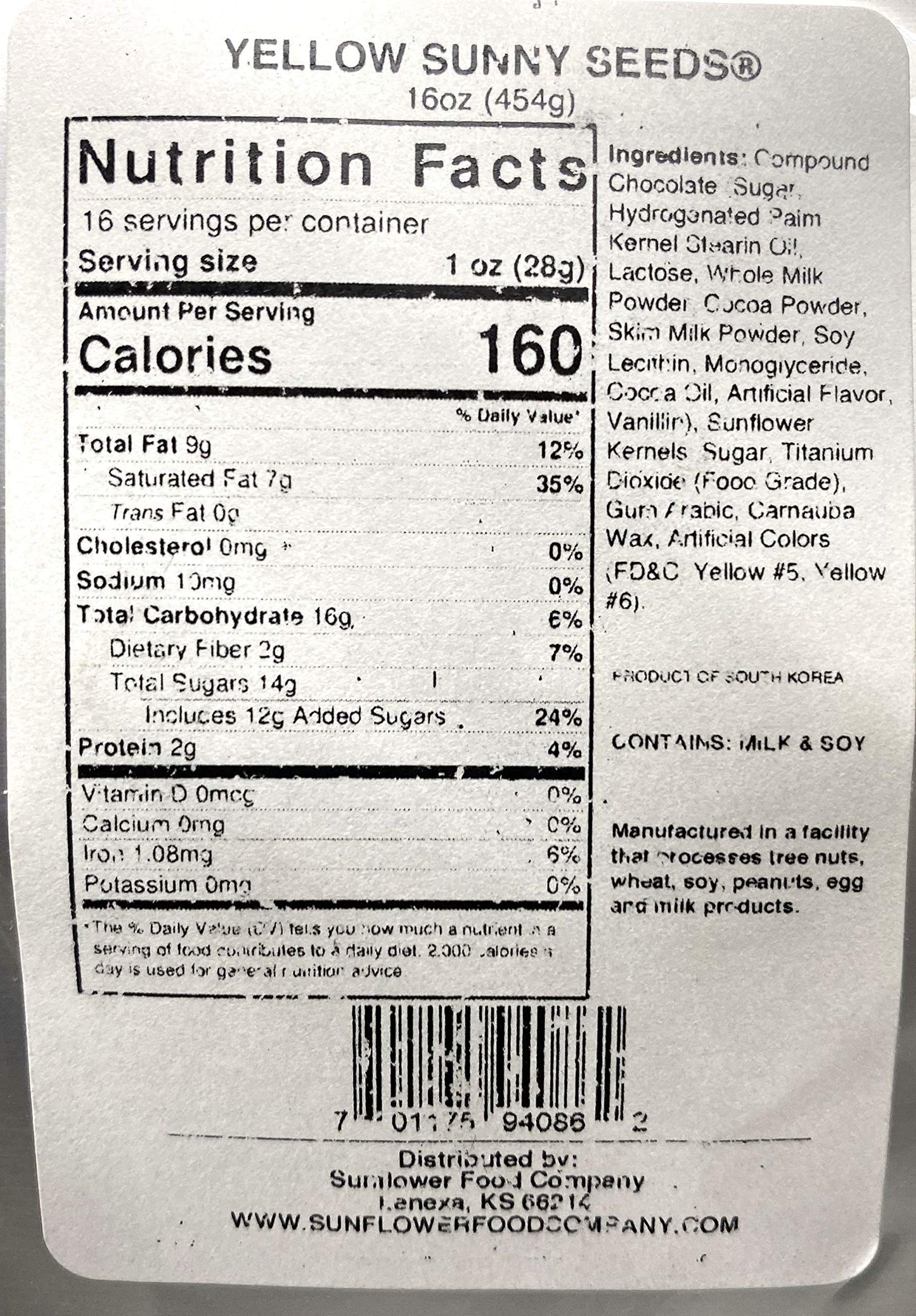 Rabbit Creek Sunflower Food Company Yellow Chocolate Covered Sunflower Seeds Bulk Yellow Candy, Yellow Cake and Cupcake Decorati