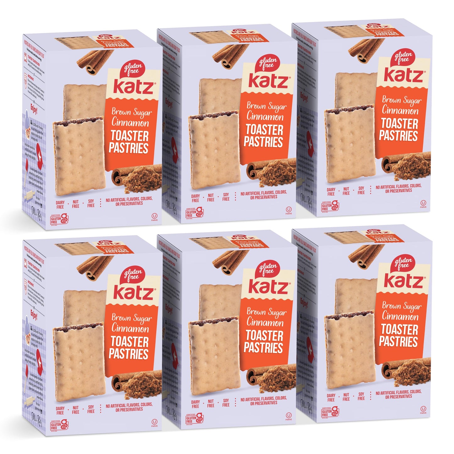 Katz Gluten Free Toaster Pastries. Cinnamon. Easy Breakfast Food Or Anytime Healthy Snacks For 18+ Uses & Kids. Gluten Free. Dairy Free Nut Free Peanut Free Soy Free. Kosher Snacks. Healthy Snacks For 18+ Uses & Kids 8 Oz (Pack Of 6)