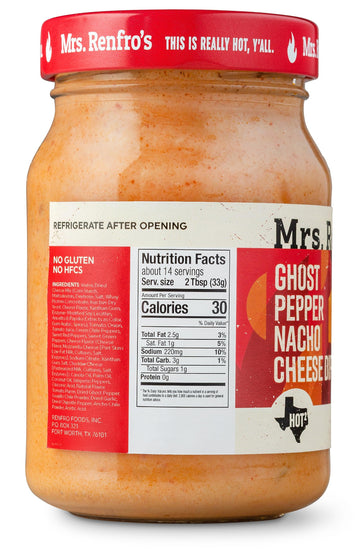 Mrs. Renfros Ghost Pepper Nacho Cheese Dip - Gluten Free (16-Oz. Jars, 4-Pack)
