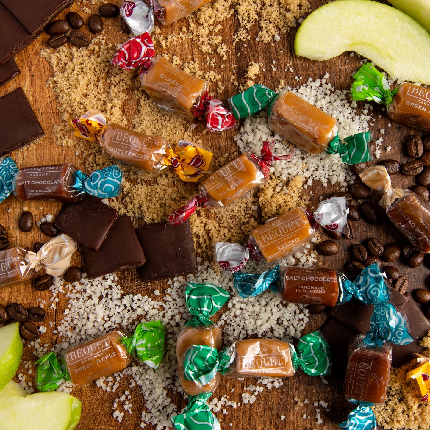 B Quet Caramel - Salted Butterscotch Gourmet Candy - Candy Individually Wrapped - Gourmet Sea Salt Candy - Made In Montana - Ko