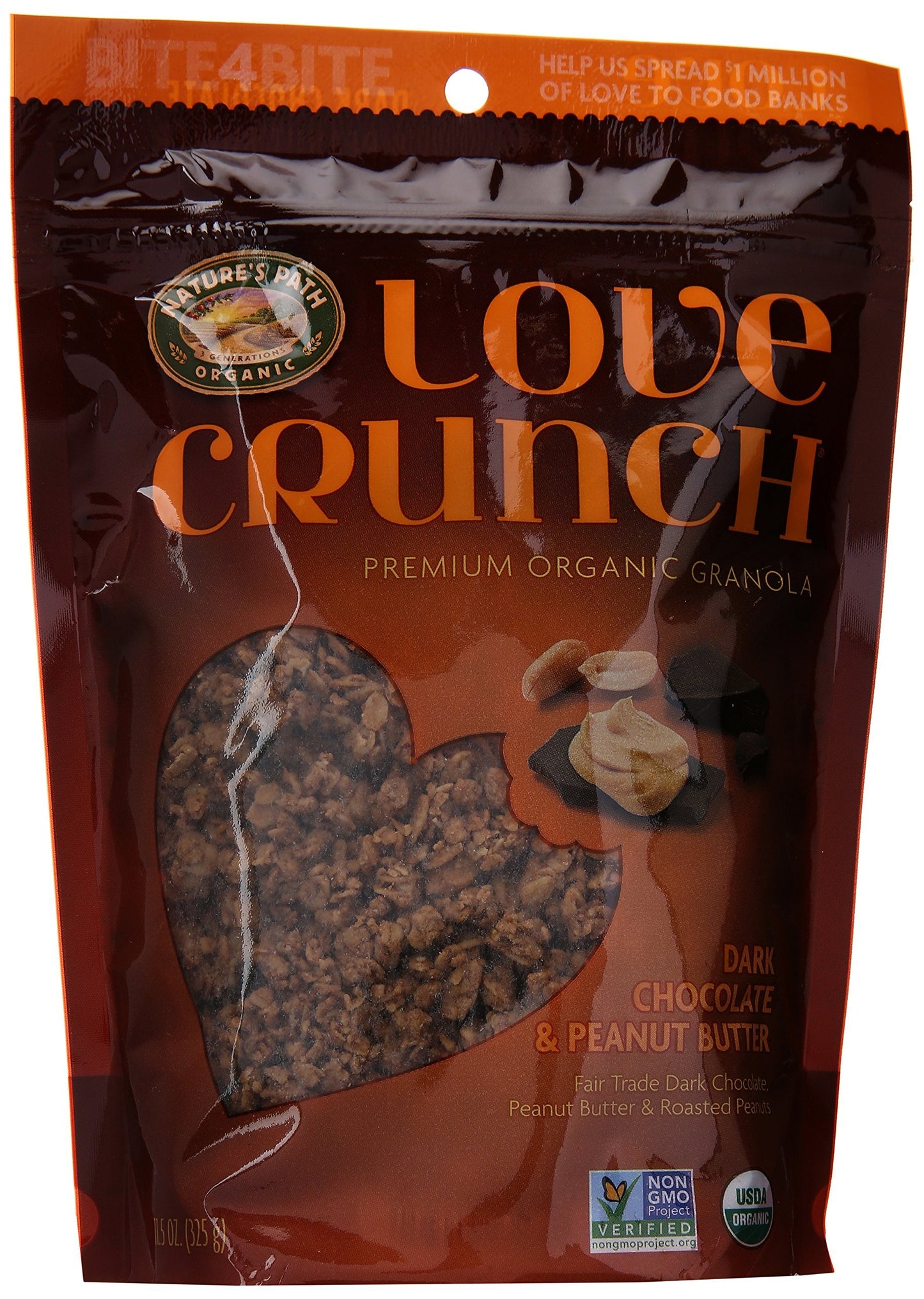 Natures Path, Granola Love Crunch Peanut Butter Dark Chocolate Organic, 11.5 Ounce