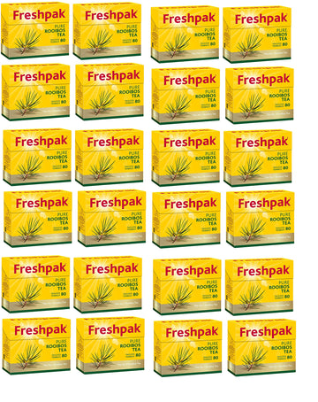 FRESHPAK Rooibos Tea Pack - 24 Case Carton, Naturally Caffeine-Free Herbal Tea