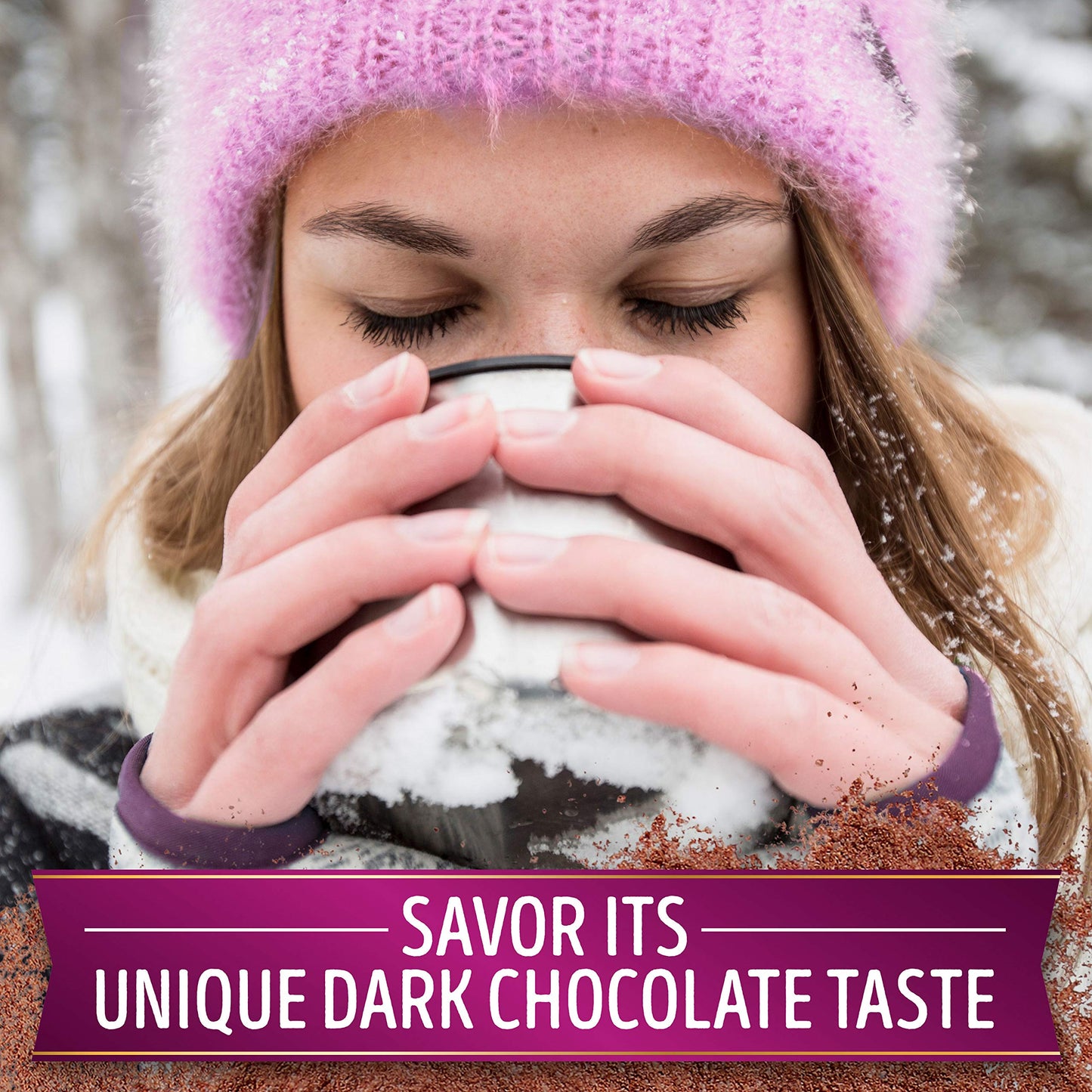 Swiss Miss Indulgent Collection Dark Chocolate Flavor Hot Cocoa Mix, 1.25 Oz. 8-Count (Pack Of 12)