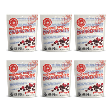 Made In Nature Organic Dried Cranberries, 5 Ounce (Pack Of 6) – Sweetened With Apple Juice, Non-Gmo, Unsulfured, Gluten Free